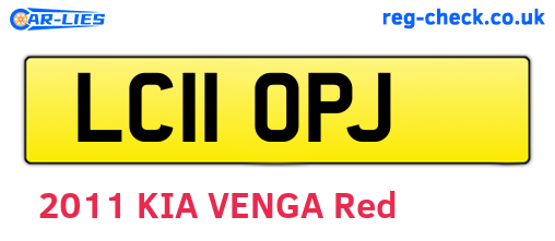 LC11OPJ are the vehicle registration plates.