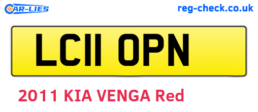 LC11OPN are the vehicle registration plates.