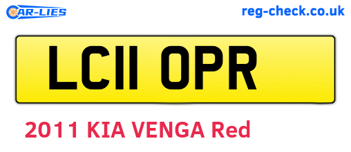 LC11OPR are the vehicle registration plates.