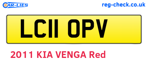 LC11OPV are the vehicle registration plates.
