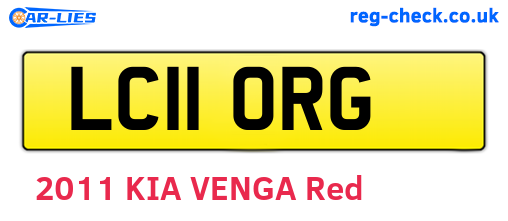 LC11ORG are the vehicle registration plates.