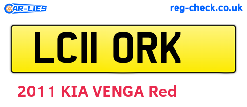 LC11ORK are the vehicle registration plates.