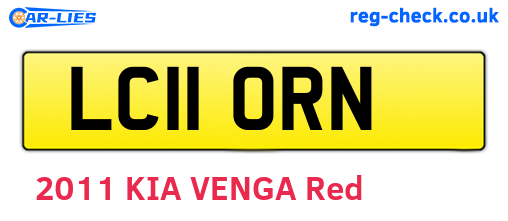 LC11ORN are the vehicle registration plates.