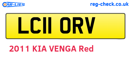 LC11ORV are the vehicle registration plates.