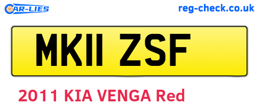 MK11ZSF are the vehicle registration plates.