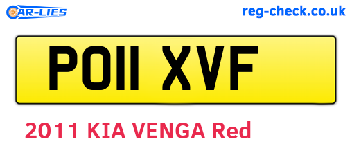 PO11XVF are the vehicle registration plates.
