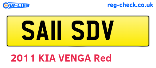 SA11SDV are the vehicle registration plates.