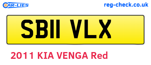 SB11VLX are the vehicle registration plates.
