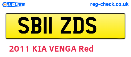 SB11ZDS are the vehicle registration plates.