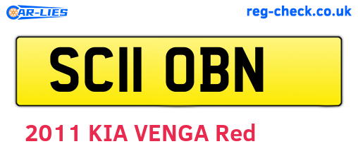 SC11OBN are the vehicle registration plates.