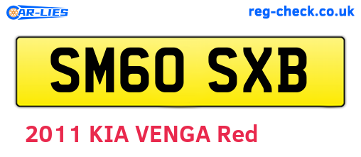 SM60SXB are the vehicle registration plates.