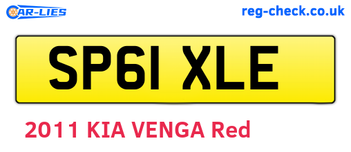SP61XLE are the vehicle registration plates.