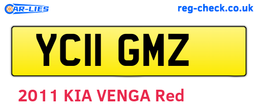 YC11GMZ are the vehicle registration plates.