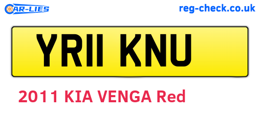YR11KNU are the vehicle registration plates.
