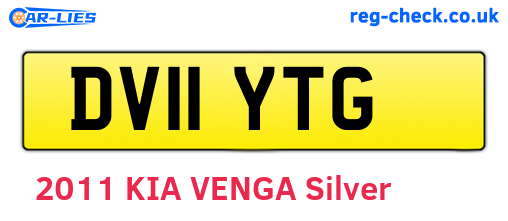 DV11YTG are the vehicle registration plates.