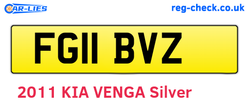FG11BVZ are the vehicle registration plates.