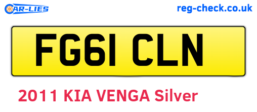 FG61CLN are the vehicle registration plates.
