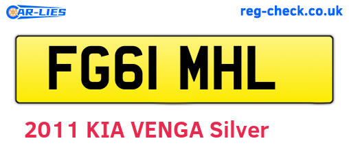 FG61MHL are the vehicle registration plates.