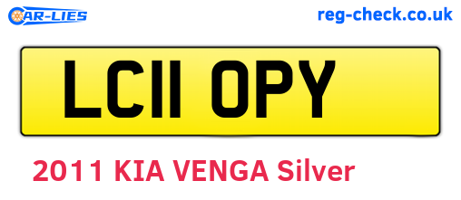 LC11OPY are the vehicle registration plates.