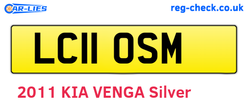 LC11OSM are the vehicle registration plates.