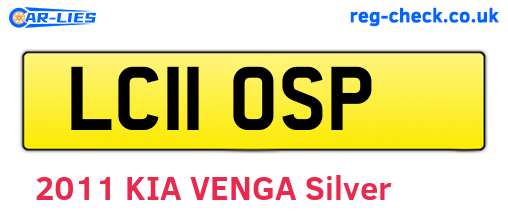 LC11OSP are the vehicle registration plates.