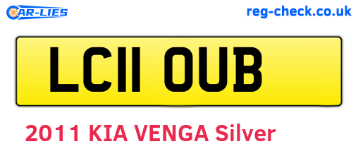 LC11OUB are the vehicle registration plates.