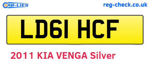 LD61HCF are the vehicle registration plates.