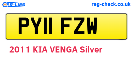 PY11FZW are the vehicle registration plates.