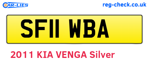 SF11WBA are the vehicle registration plates.