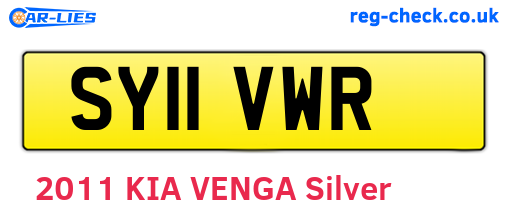 SY11VWR are the vehicle registration plates.