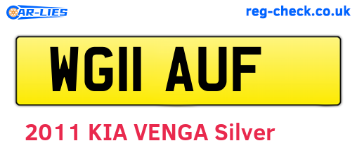 WG11AUF are the vehicle registration plates.