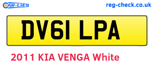 DV61LPA are the vehicle registration plates.