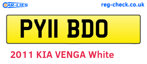 PY11BDO are the vehicle registration plates.