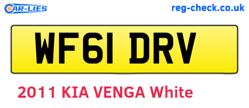 WF61DRV are the vehicle registration plates.