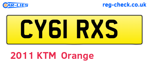 CY61RXS are the vehicle registration plates.