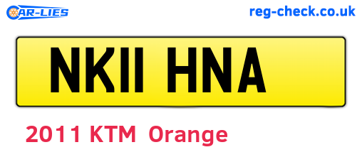 NK11HNA are the vehicle registration plates.