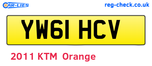 YW61HCV are the vehicle registration plates.