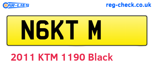 N6KTM are the vehicle registration plates.