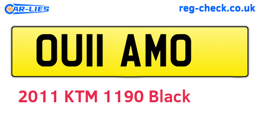OU11AMO are the vehicle registration plates.