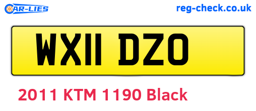 WX11DZO are the vehicle registration plates.