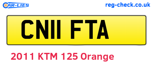 CN11FTA are the vehicle registration plates.