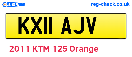 KX11AJV are the vehicle registration plates.