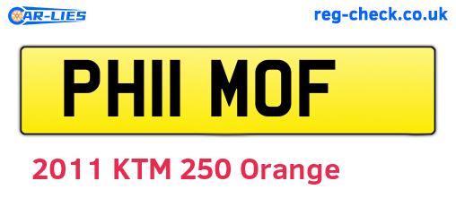 PH11MOF are the vehicle registration plates.