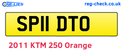 SP11DTO are the vehicle registration plates.