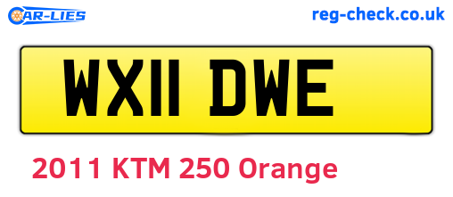 WX11DWE are the vehicle registration plates.