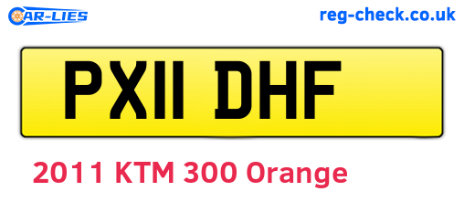 PX11DHF are the vehicle registration plates.