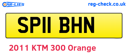 SP11BHN are the vehicle registration plates.