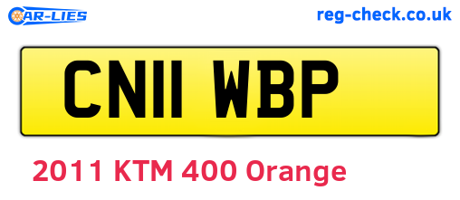 CN11WBP are the vehicle registration plates.