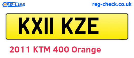 KX11KZE are the vehicle registration plates.