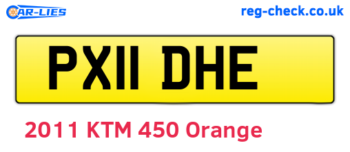 PX11DHE are the vehicle registration plates.